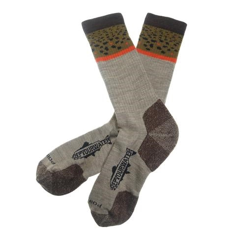 RepYourWater Trout Socks - Lightweight Brownie Edition