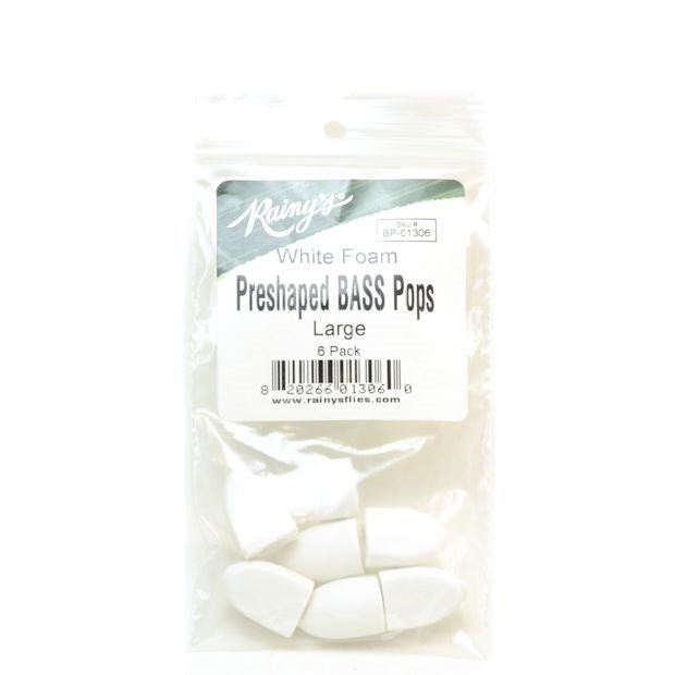 Rainy's Pre - Shaped Bass Pops - Foam & Bodies - Fly Fish Food