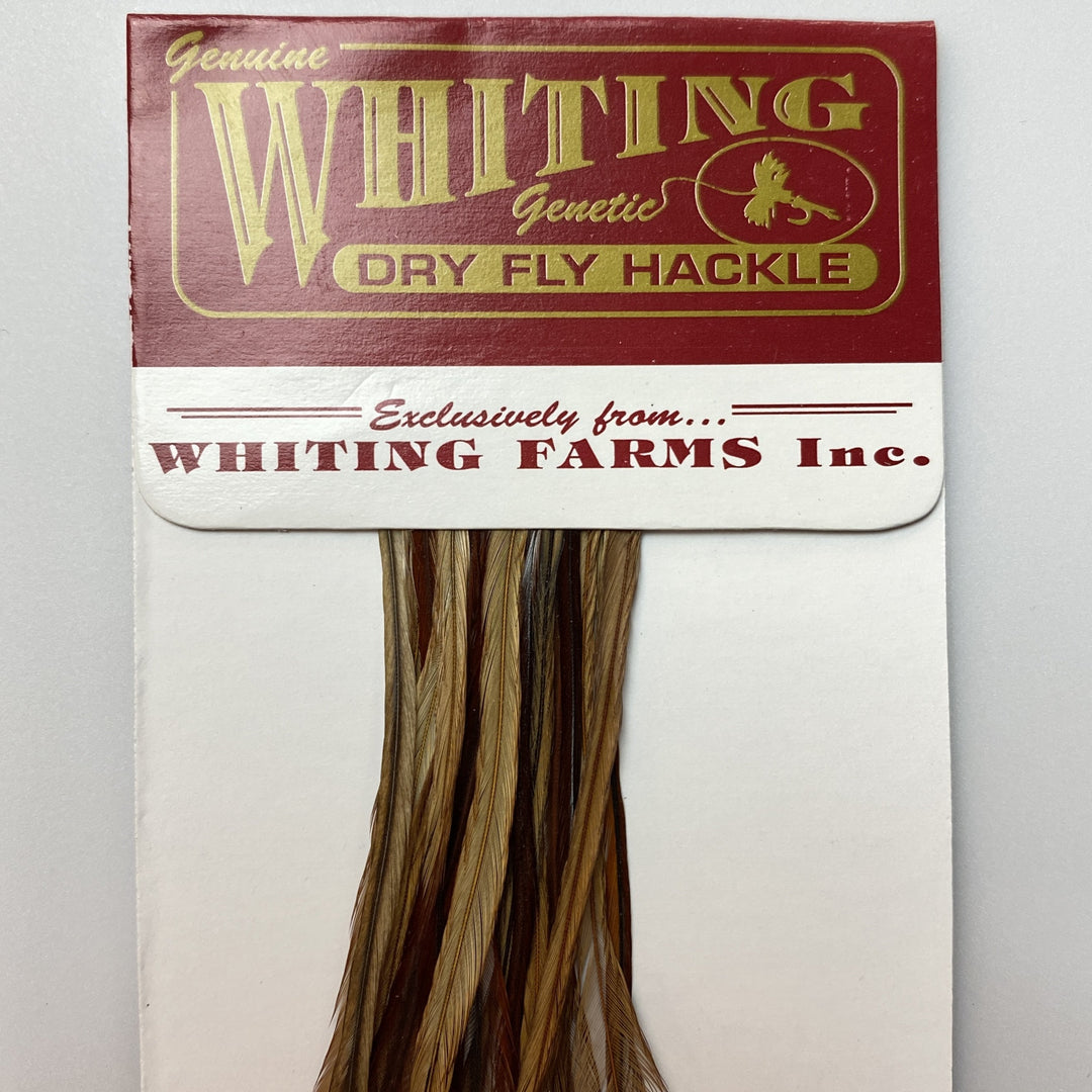 Whiting 100 Pack Dry Fly Hackle  - Brown - 8