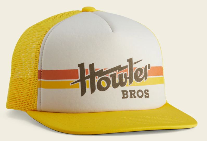 Howler Bros Structured Snapback Hat - Howler Electric Stripe: Gold/Stone