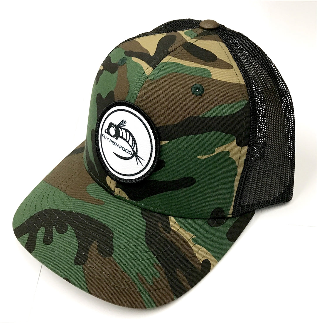 Fly Fish Food Logo Hat - Camo/Black