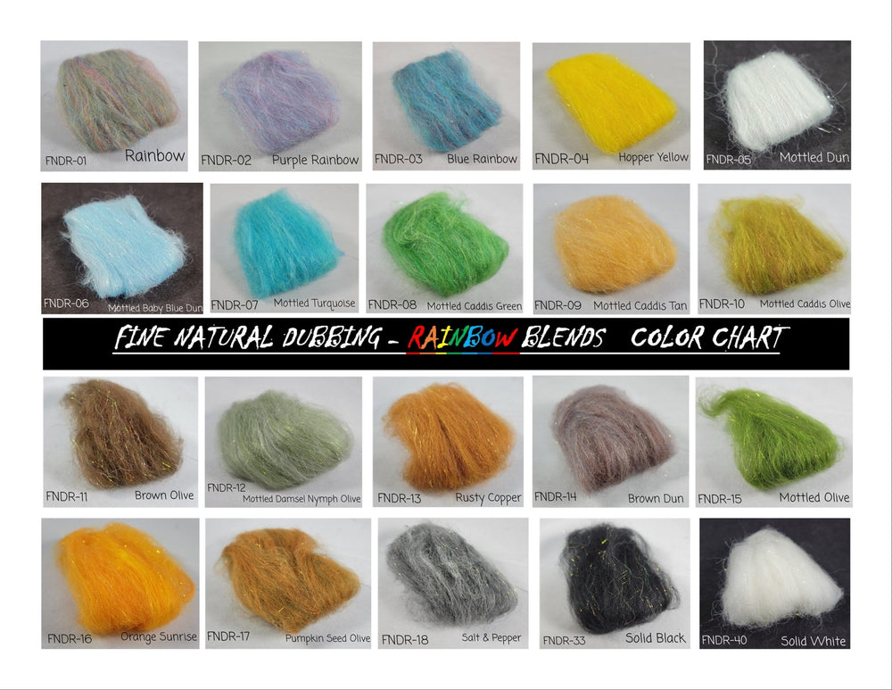 Fine Natural Dubbing - Rainbow Blend - Dubbing - Fly Fish Food