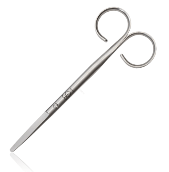 Renomed FS8 SuperCut fly tying scissors — hand-finished stainless steel with large open finger loops