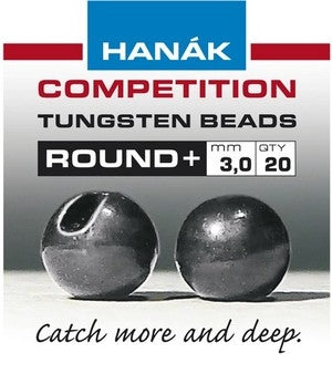 Hanak Round+ Slotted Tungsten Beads