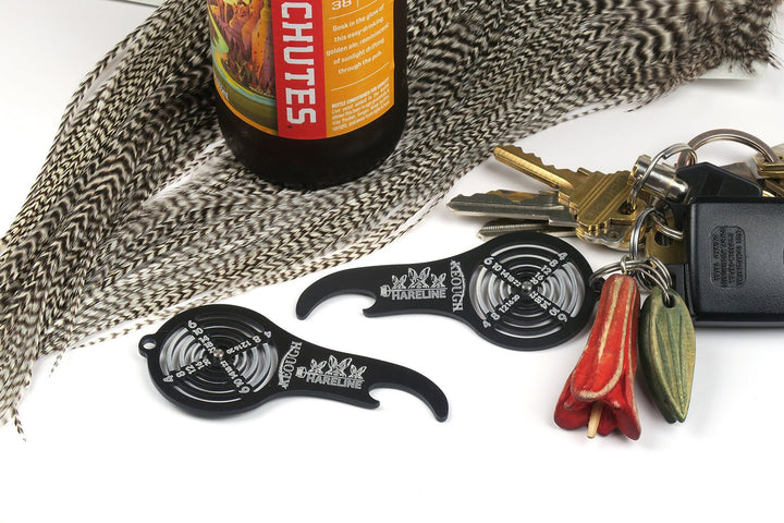 Hareline Bottle Opener & Hackle Gauge Key - Fly Tying Accessories - Fly Fish Food