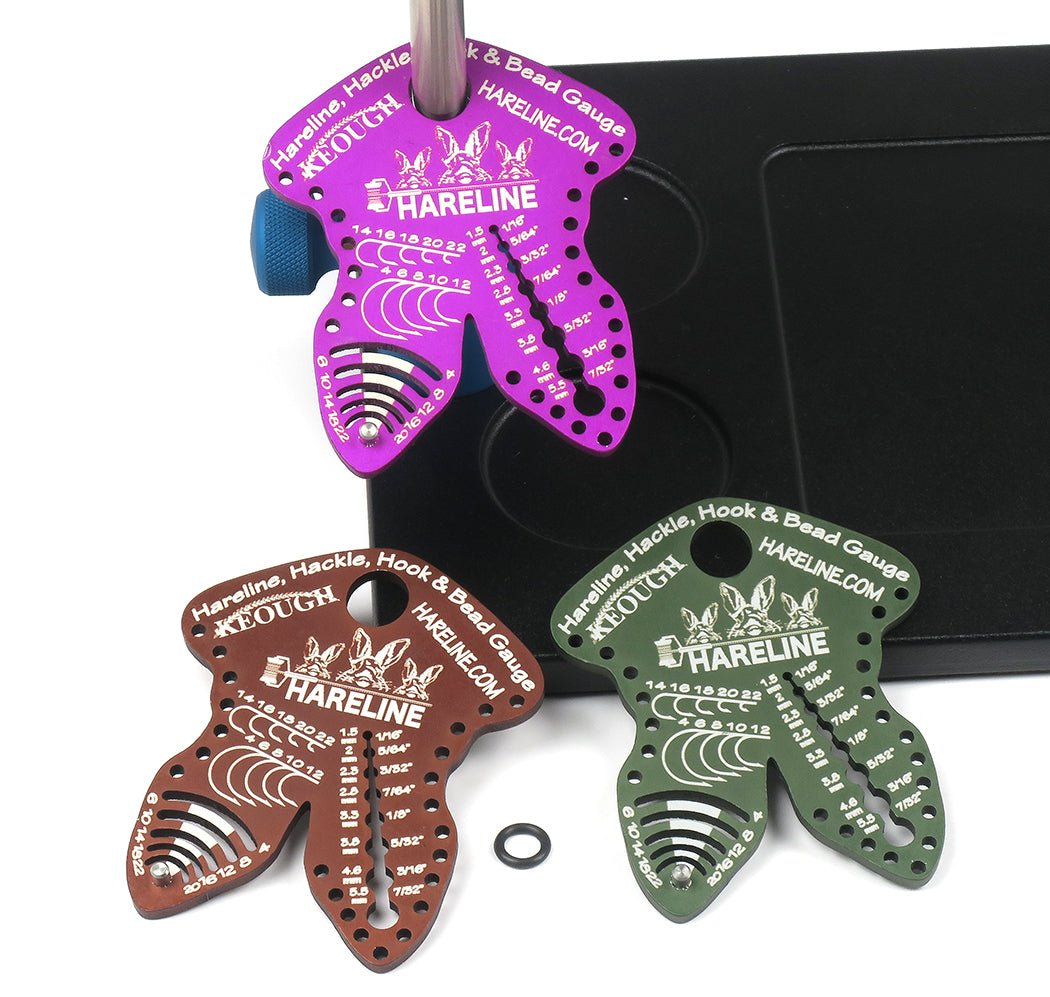 fake fish hook gauges Hackle, Hook, and Bead Gauge Anodized : Hareline Purple