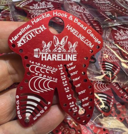 fake fish hook gauges Hareline Hackle, Hook and Bead Gauge Red
