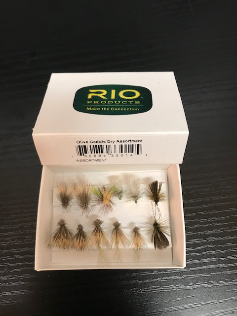 RIO Olive Caddis Dry Fly Assortment
