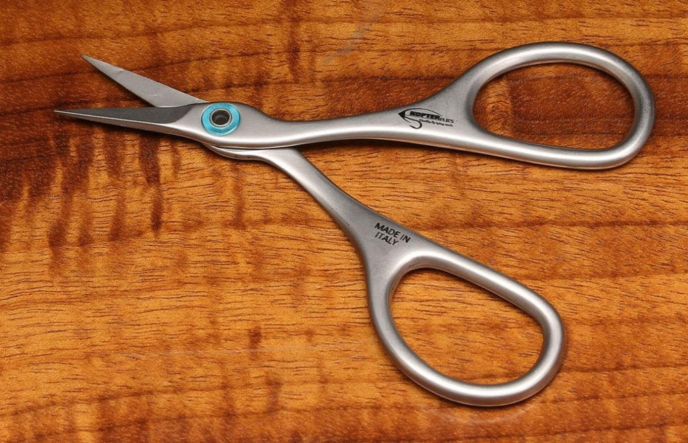 Kopter Precision Straight Blade Micro - Serrated Thin Point Scissors - Tools & Vises - Fly Fish Food