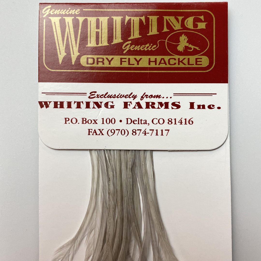 Whiting 100 Pack Dry Fly Hackle  - Light Dun - 12