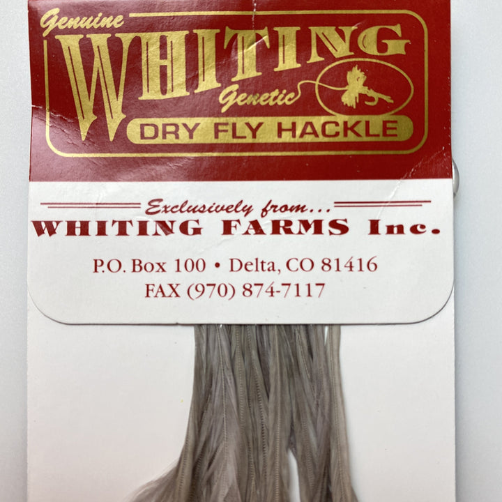 Whiting 100 Pack Dry Fly Hackle  - Medium Dun - 14