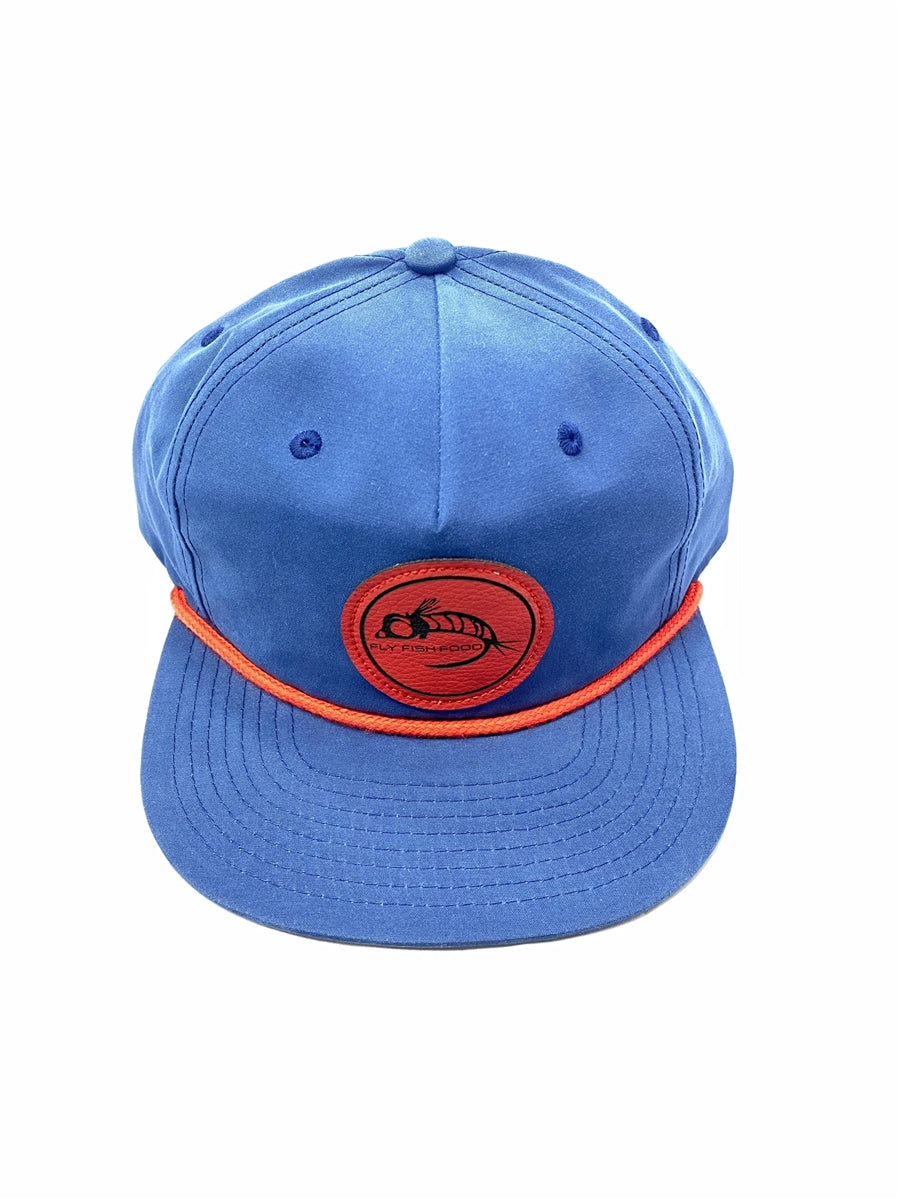Fly Fish Food Pinch Front Relaxed Logo Hat - Navy