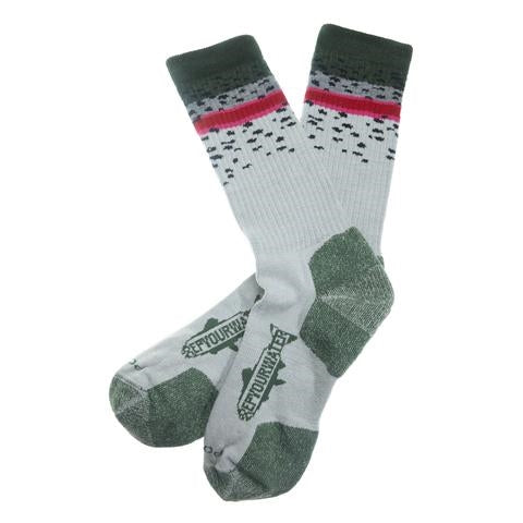 RepYourWater Trout Socks - Lightweight Rainbow Edition