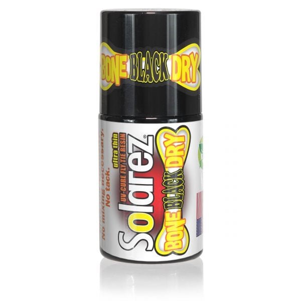 Solarez UV Cure Resin - Black Bone Dry .5 Oz - UV Resin & Adhesives - Fly Fish Food
