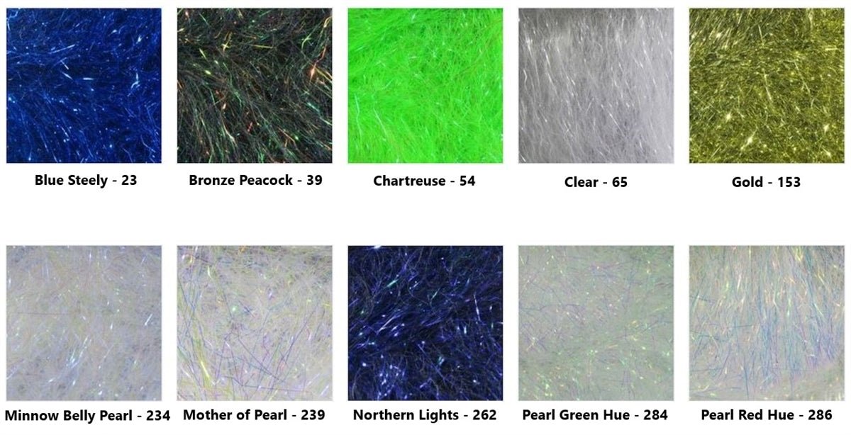Ripple Ice Hair - 4 inch - Synthetic Fibers & Flash - Fly Fish Food