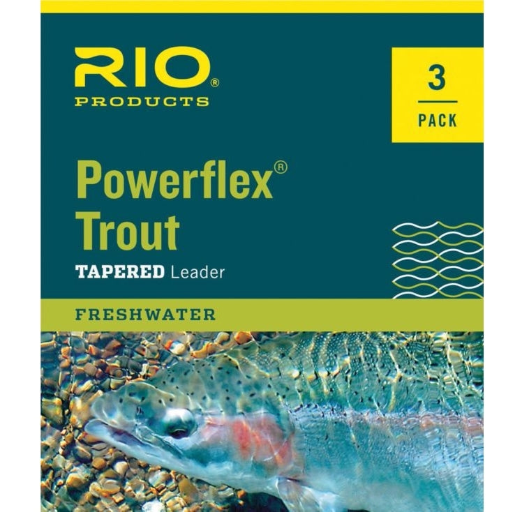 RIO Powerflex Trout Tapered Leader - 3 Pack