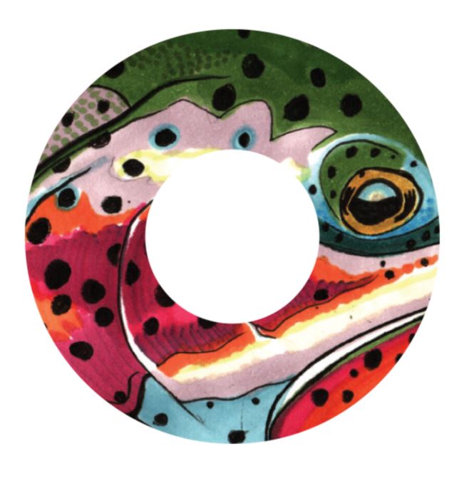 Redington I.D 7/8/9 Reel Decal Rainbow - K.C. Badger