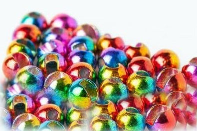Hareline Slotted Tungsten Beads - Rainbow