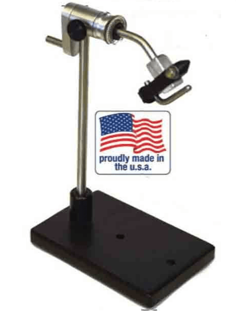 Fly Tying Vise With 360° Rotary Adjustment - Steel Reinforced Hook Jaw, C-Clamp Base, Extra Jaw Included