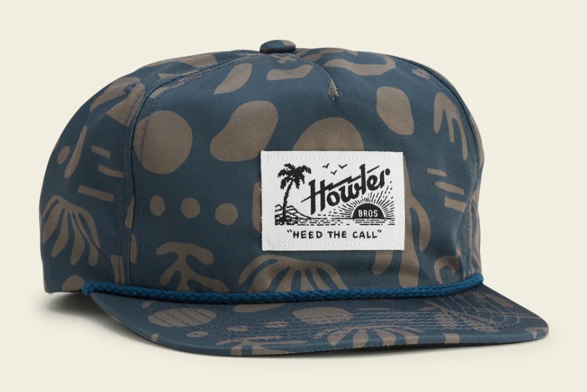 Howler Bros Unstructured Snapback Hat - Distant Forms - Dark Slate