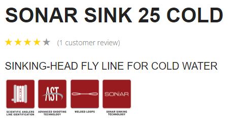 Scientific Anglers Sonar Sink 25 Cold Fly Line