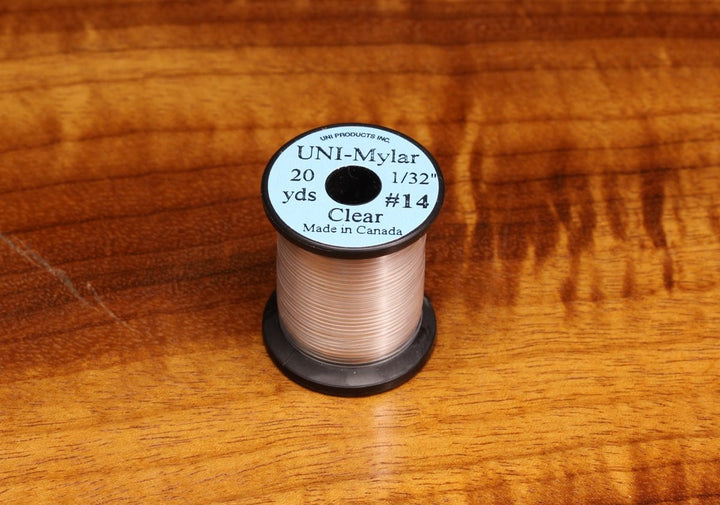 Uni Mylar - Clear - sz 14 - Wire , Tinsel & Lead - Fly Fish Food