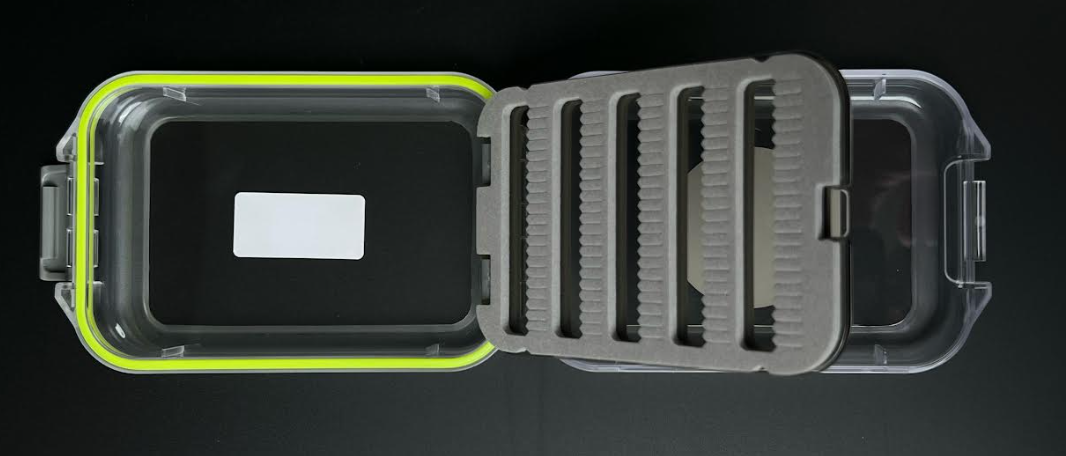 Fly Fish Food Logo Fly Box - Clear W/Page, Medium W/Dry Fly Foam