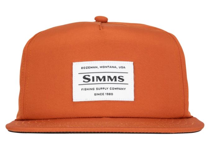 Simms Unstructured Flat Brim Cap - Simms Orange