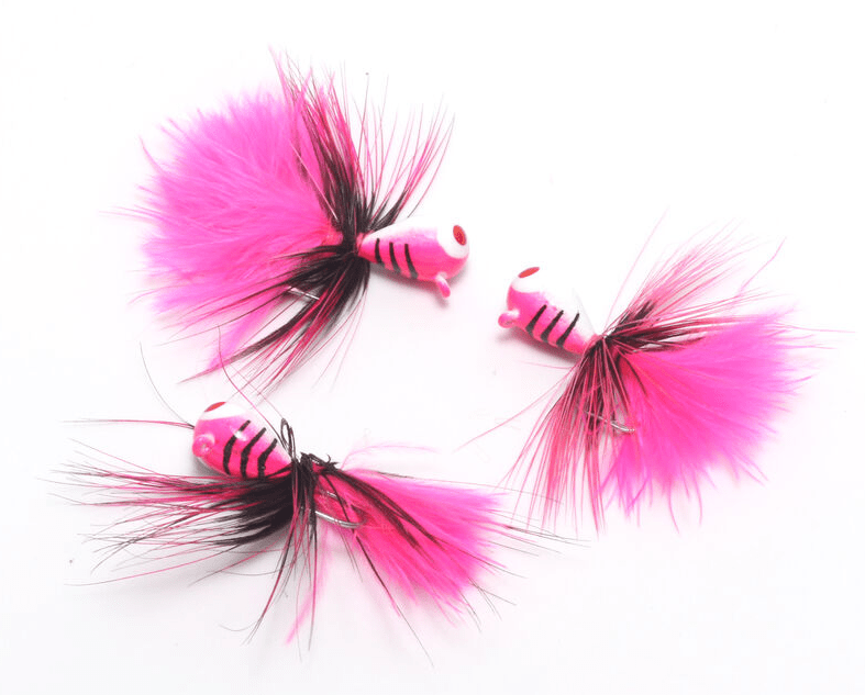 best trout ice fishing lure Hareline Tungsten Fly Ice Jigs Fl Pink / 5mm