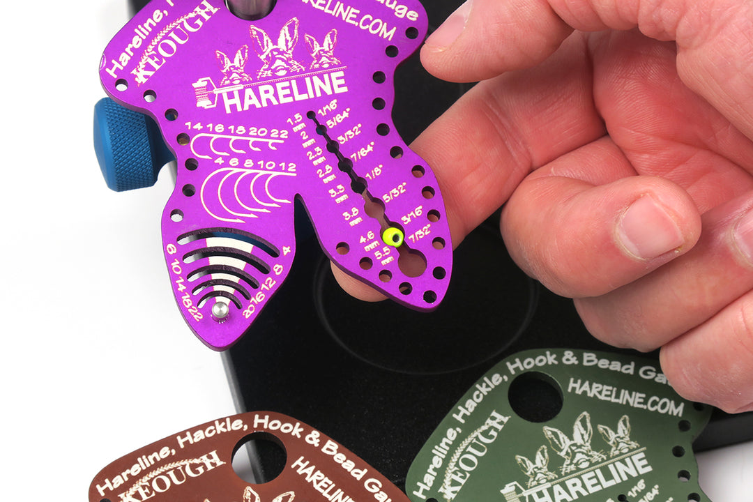 Hareline Hackle, Hook & Bead Gauge