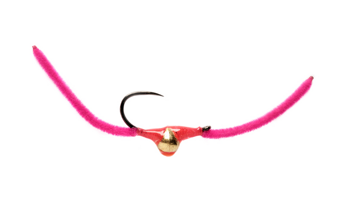 Croston's Chenille Worm Hot Pink Barbless