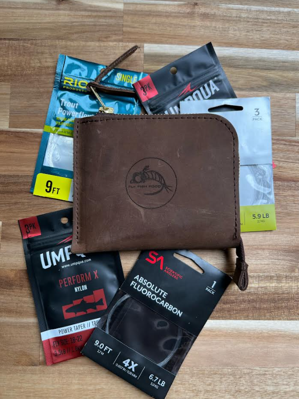 Rustico Fly Fishing Leader Wallet - Fly Fish Food Logo