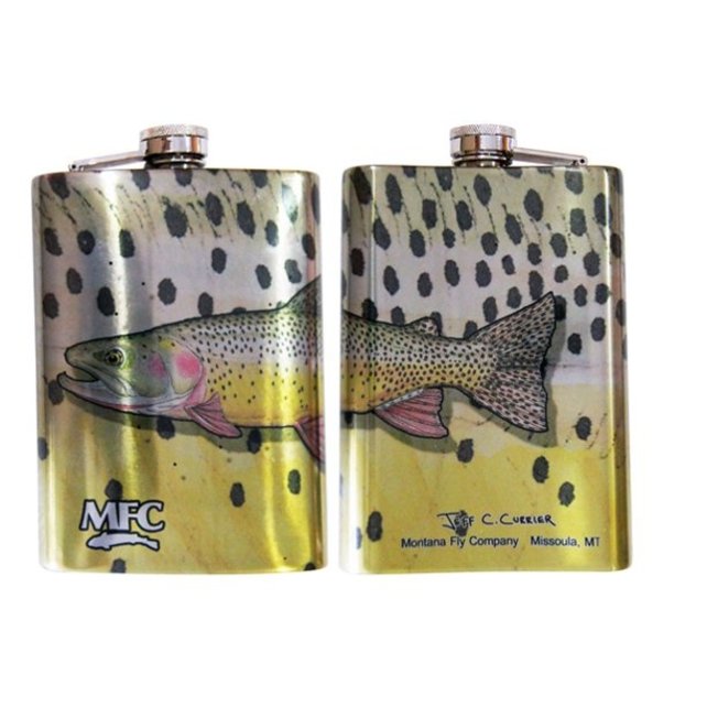Montana Fly Company Stainless Steel Hip Flask - Currier - Snake River Cutty