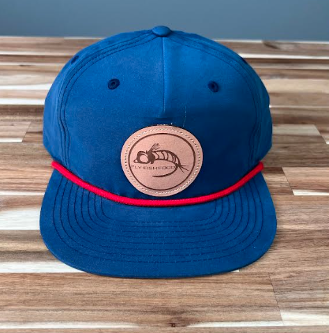 Fly Fish Food Logo Hat - Navy/Red