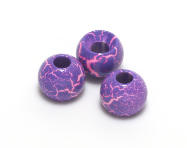 Hareline Slotted Tungsten Beads - Crackle