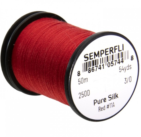 True Red silk sewing thread 200 yards - Beautiful Silks